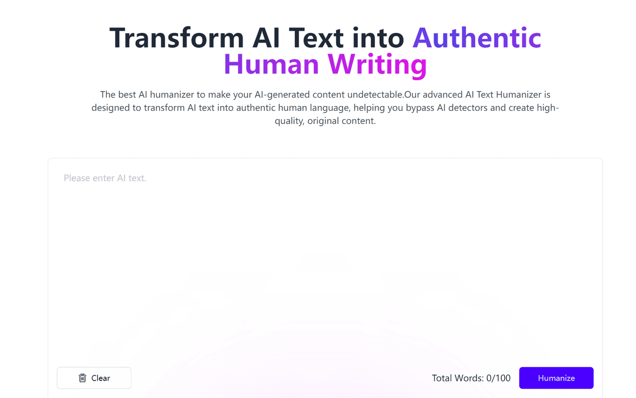 AITextHumanize Homepage